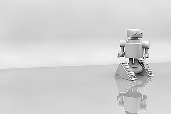 Symbolbild: kleiner weißer Roboter